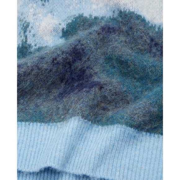 The Kooples Blue Round neck jacquard wool blend sweater - Picture 10 of 16